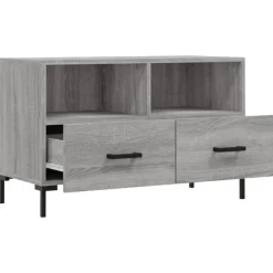 vidaXL Mueble de TV madera de ingeniería 80x36x50 cm Gris sonoma Outlet