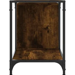 vidaXL Mueble de TV madera de ingeniería 153x37x50 cm Roble ahumado Outlet