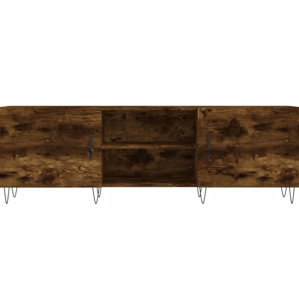 vidaXL Mueble de TV madera de ingeniería 150x30x50 cm Roble ahumado Hot