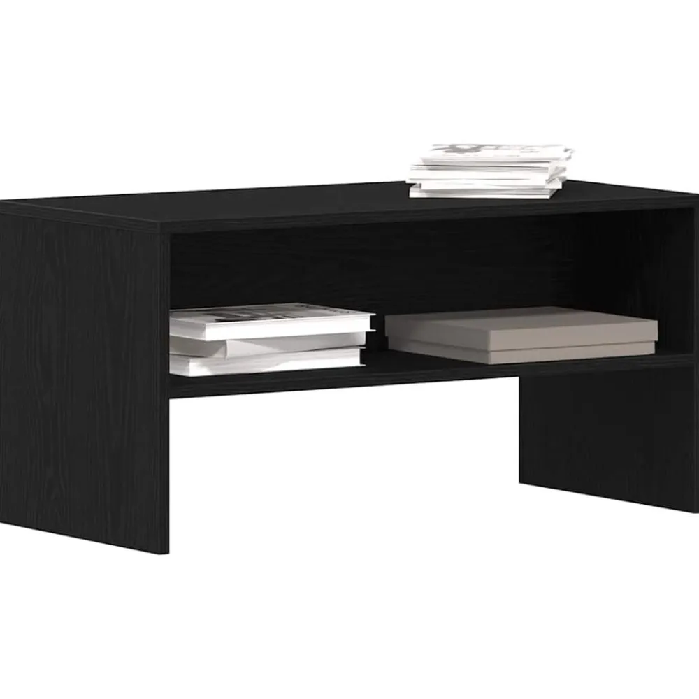 vidaXL Mueble de TV madera de ingeniería 80x40x40 cm Roble negro