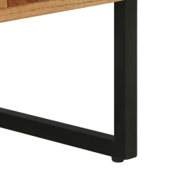 vidaXL Mueble de TV Marrón 100 x 35 x 50 cm Madera de Acacia Sólida Discount