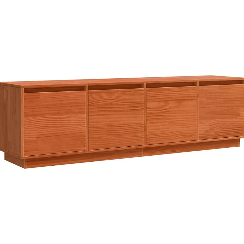 vidaXL Mueble de TV Marrón 156 x 37 x 45 cm Madera de ingeniería Marrón cera Discount
