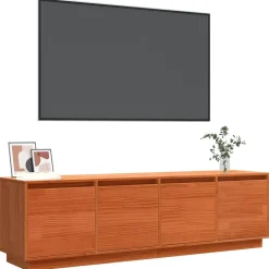 vidaXL Mueble de TV Marrón 156 x 37 x 45 cm Madera de ingeniería Marrón cera Discount