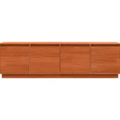 vidaXL Mueble de TV Marrón 156 x 37 x 45 cm Madera de ingeniería Marrón cera Discount