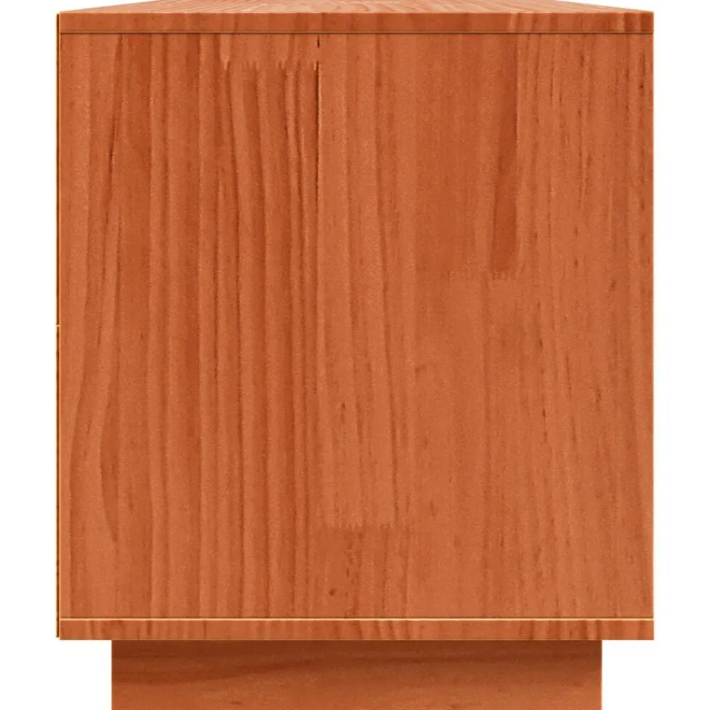 vidaXL Mueble de TV Marrón 156 x 37 x 45 cm Madera de ingeniería Marrón cera Discount
