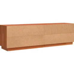 vidaXL Mueble de TV Marrón 156 x 37 x 45 cm Madera de ingeniería Marrón cera Discount