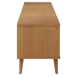 vidaXL Muebles Tv-Mueble de TV MOLDE madera maciza de pino marrón 158x40x49 cm