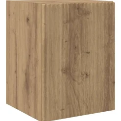 vidaXL Muebles Tv-Mueble de TV Montado en la Pared Roble Artesanal