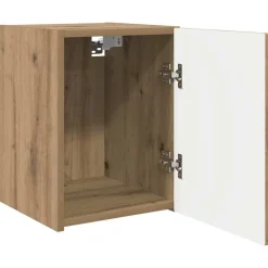 vidaXL Muebles Tv-Mueble de TV Montado en la Pared Roble Artesanal