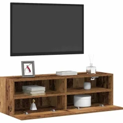 vidaXL Mueble de TV Montado en la Pared 100 x 30 x 30 cm Madera vieja Outlet