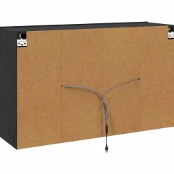 vidaXL Mueble de TV Montado en la Pared Roble negro New