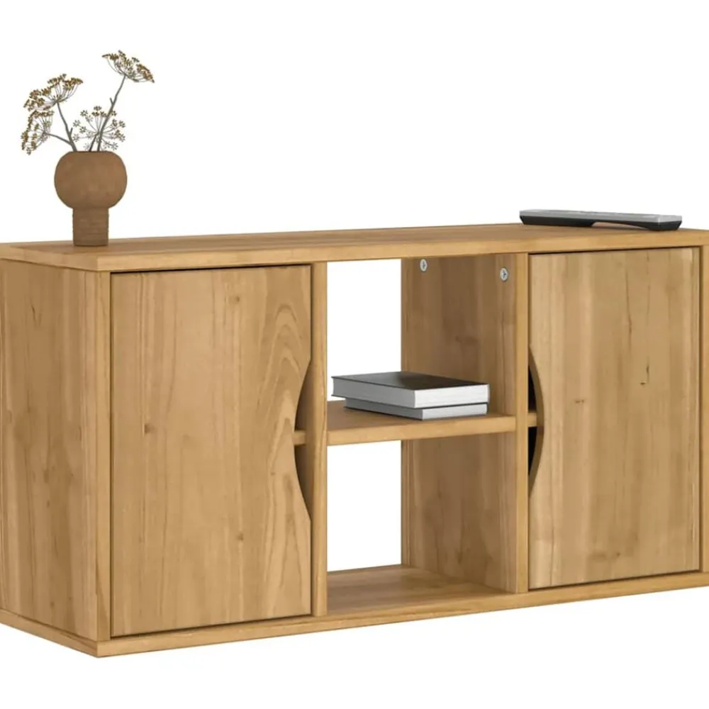 vidaXL Muebles Tv-Mueble de TV ODDA madera maciza de pino 79x24x40 cm