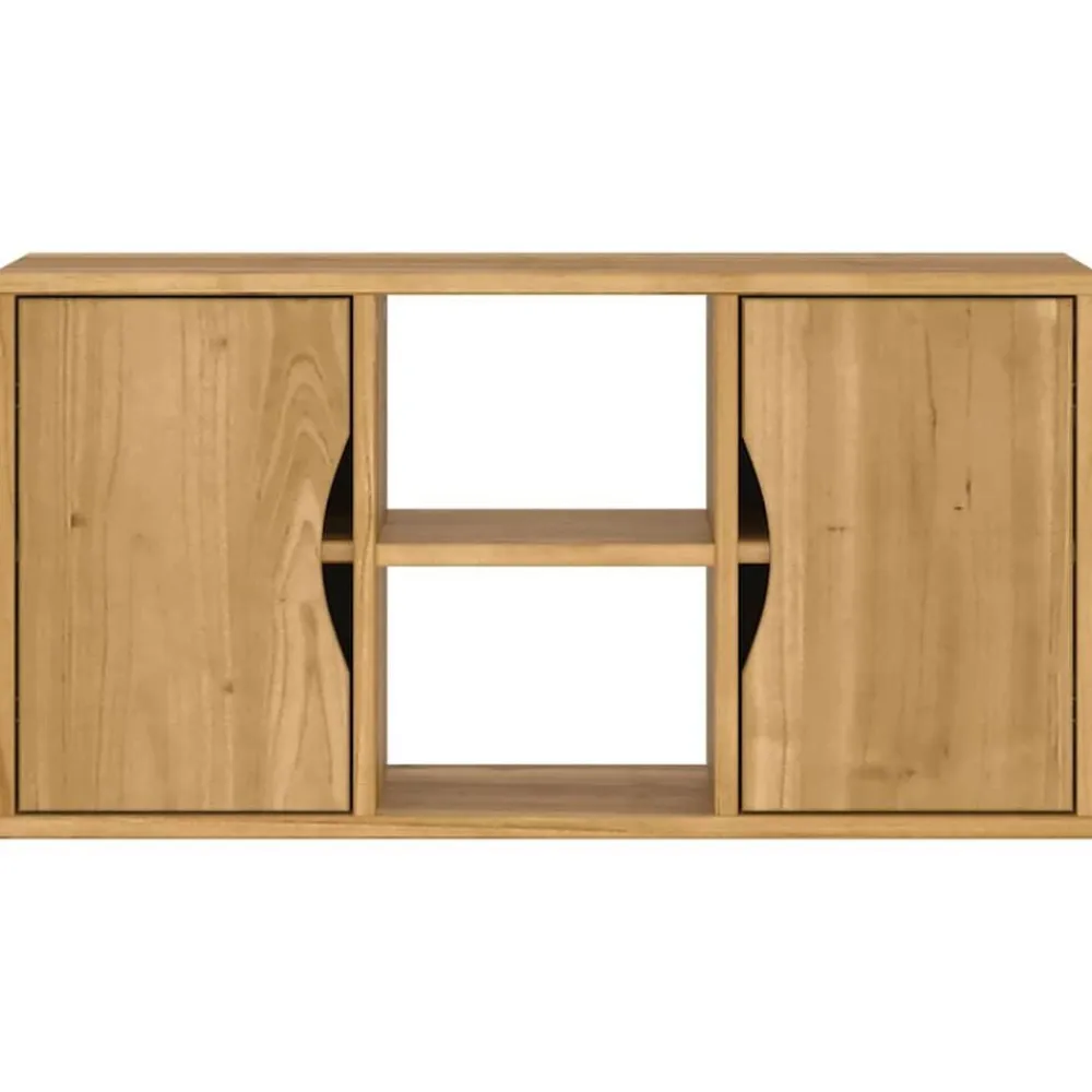 vidaXL Muebles Tv-Mueble de TV ODDA madera maciza de pino 79x24x40 cm