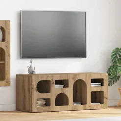 vidaXL Mueble de TV Roble artesanal 100 x 35 x 40 cm Roble artisan New