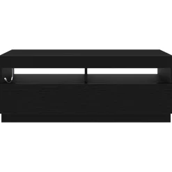 vidaXL Mueble de TV 100 x 35 x 40 cm Madera de ingeniería Roble negro