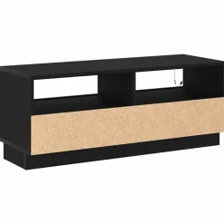 vidaXL Mueble de TV 100 x 35 x 40 cm Madera de ingeniería Roble negro