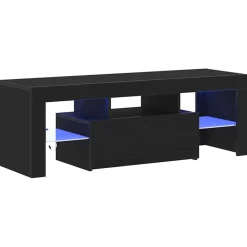 vidaXL Mueble de TV 120 x 35 x 40 cm Madera de ingeniería Roble negro Discount