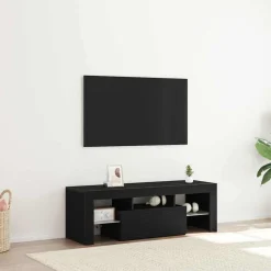 vidaXL Mueble de TV 120 x 35 x 40 cm Madera de ingeniería Roble negro Discount