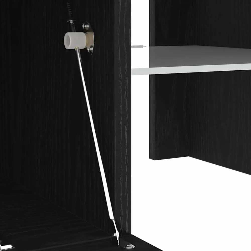 vidaXL Mueble de TV 120 x 35 x 40 cm Madera de ingeniería Roble negro Discount