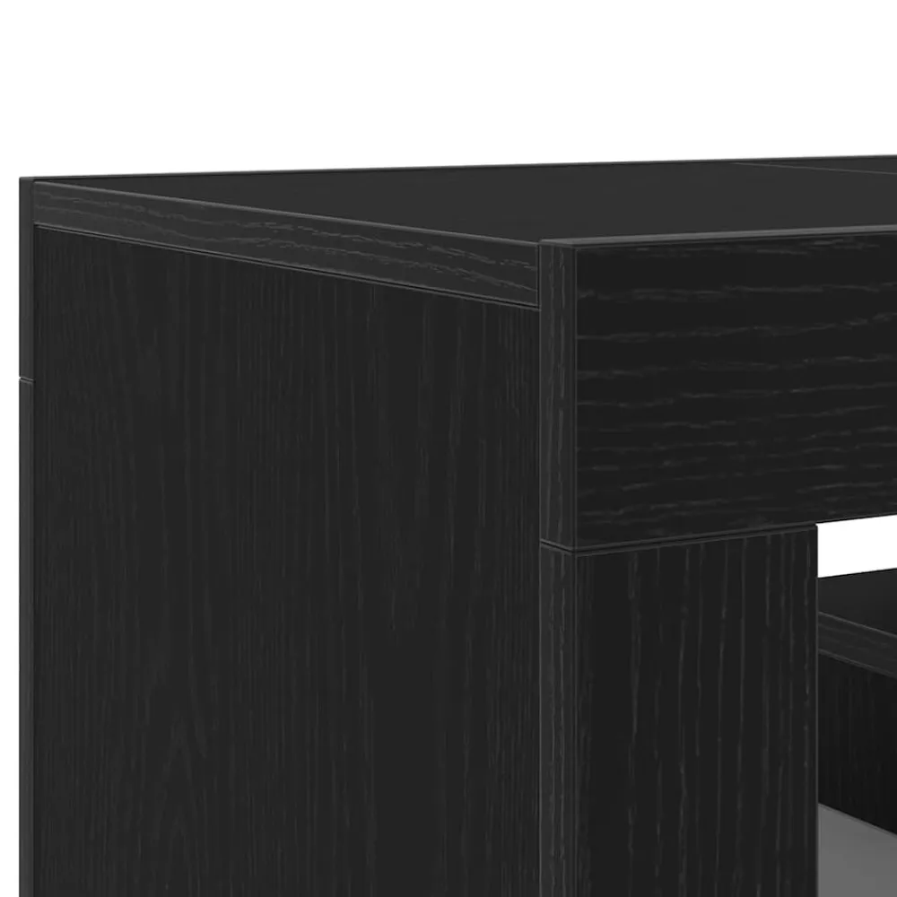 vidaXL Mueble de TV 120 x 35 x 40 cm Madera de ingeniería Roble negro Discount