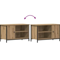 vidaXL Mueble de TV 80 x 40 x 50 cm Madera de ingeniería Roble artisan Online