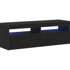 vidaXL Mueble de TV 120 x 35 x 40 cm Madera de ingeniería Roble negro Outlet
