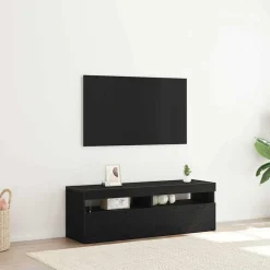 vidaXL Mueble de TV 120 x 35 x 40 cm Madera de ingeniería Roble negro Outlet