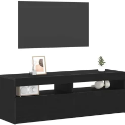 vidaXL Mueble de TV 120 x 35 x 40 cm Madera de ingeniería Roble negro Outlet