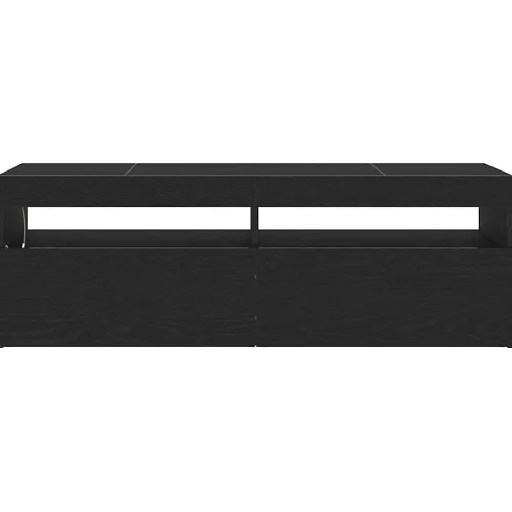 vidaXL Mueble de TV 120 x 35 x 40 cm Madera de ingeniería Roble negro Outlet