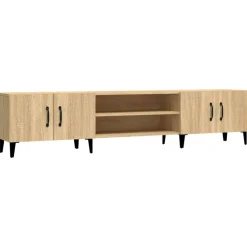 vidaXL Mueble de TV 180x31,5x40 cm madera de ingeniería Roble Sonoma New