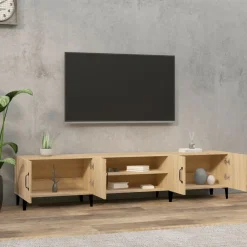 vidaXL Mueble de TV 180x31,5x40 cm madera de ingeniería Roble Sonoma New