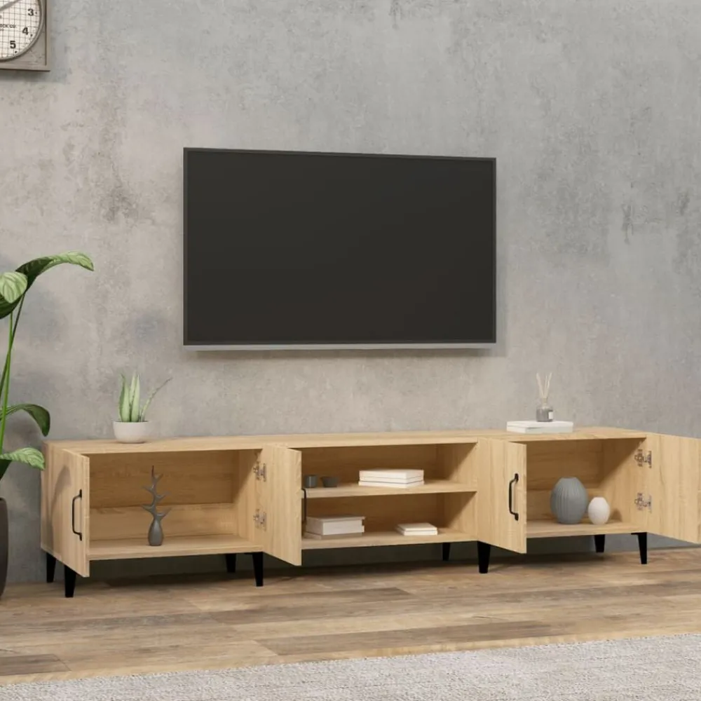 vidaXL Mueble de TV 180x31,5x40 cm madera de ingeniería Roble Sonoma New
