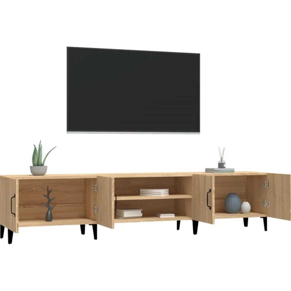 vidaXL Mueble de TV 180x31,5x40 cm madera de ingeniería Roble Sonoma New
