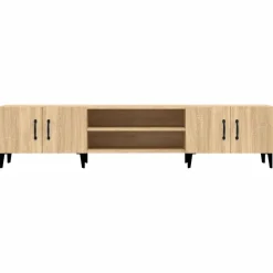 vidaXL Mueble de TV 180x31,5x40 cm madera de ingeniería Roble Sonoma New