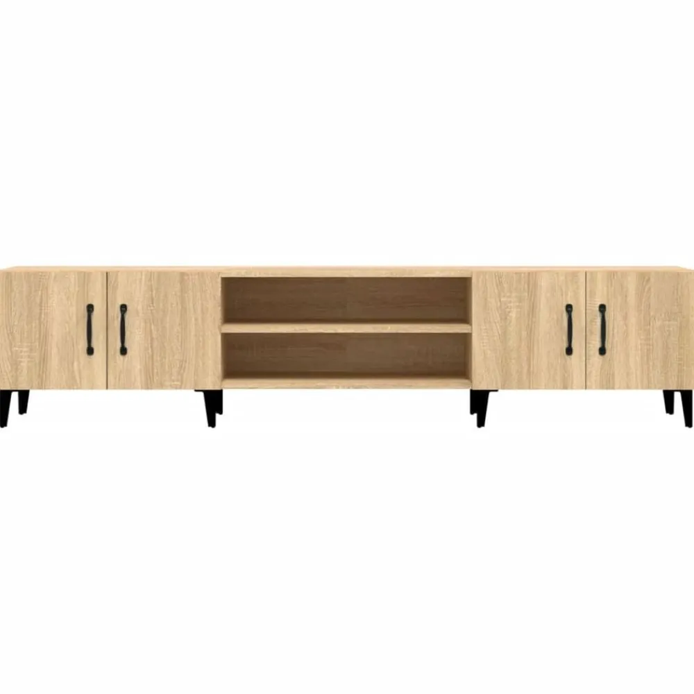 vidaXL Mueble de TV 180x31,5x40 cm madera de ingeniería Roble Sonoma New