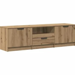 vidaXL Muebles Tv-Mueble de TV roble artesanal 140x35x40 cm madera de ingeniería