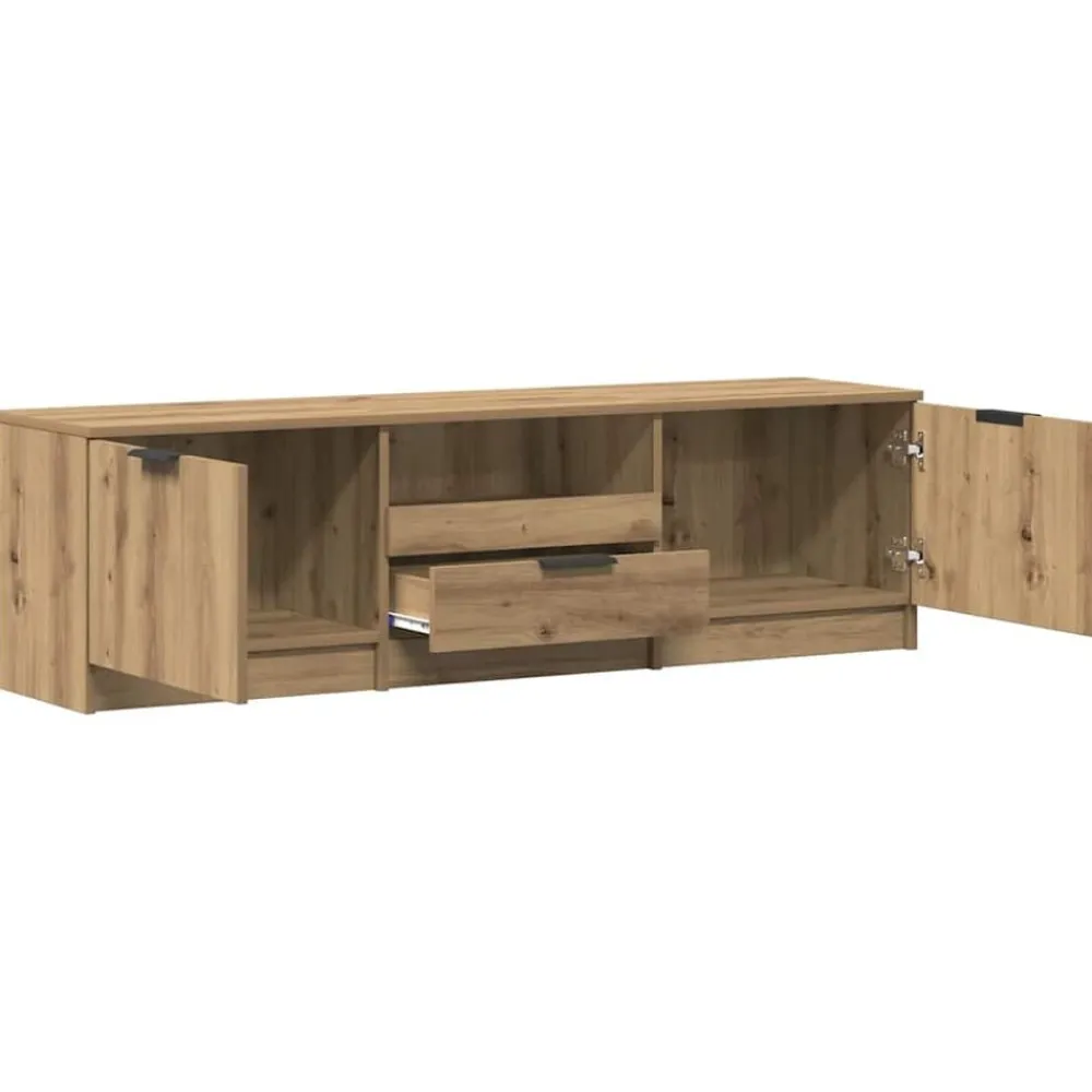 vidaXL Muebles Tv-Mueble de TV roble artesanal 140x35x40 cm madera de ingeniería