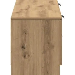 vidaXL Muebles Tv-Mueble de TV roble artesanal 140x35x40 cm madera de ingeniería