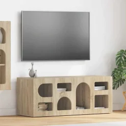 vidaXL Mueble de TV 100 x 35 x 40 cm Madera de ingeniería Roble Sonoma
