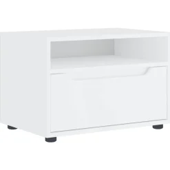 vidaXL Mueble de TV VISNES 60x40x38 cm madera de ingeniería Blanco Outlet
