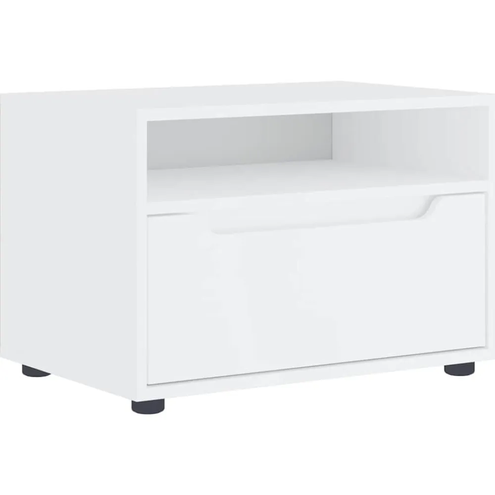 vidaXL Mueble de TV VISNES 60x40x38 cm madera de ingeniería Blanco Outlet