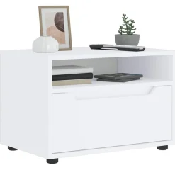 vidaXL Mueble de TV VISNES 60x40x38 cm madera de ingeniería Blanco Outlet