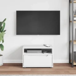 vidaXL Mueble de TV VISNES 60x40x38 cm madera de ingeniería Blanco Outlet