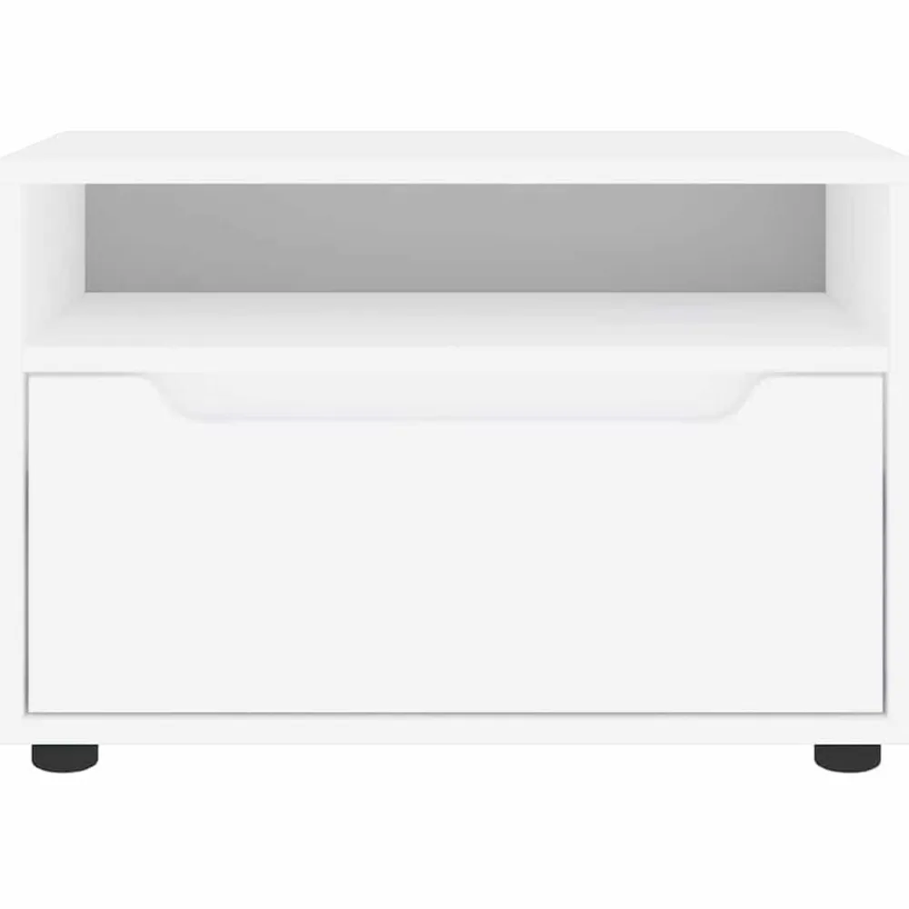vidaXL Mueble de TV VISNES 60x40x38 cm madera de ingeniería Blanco Outlet