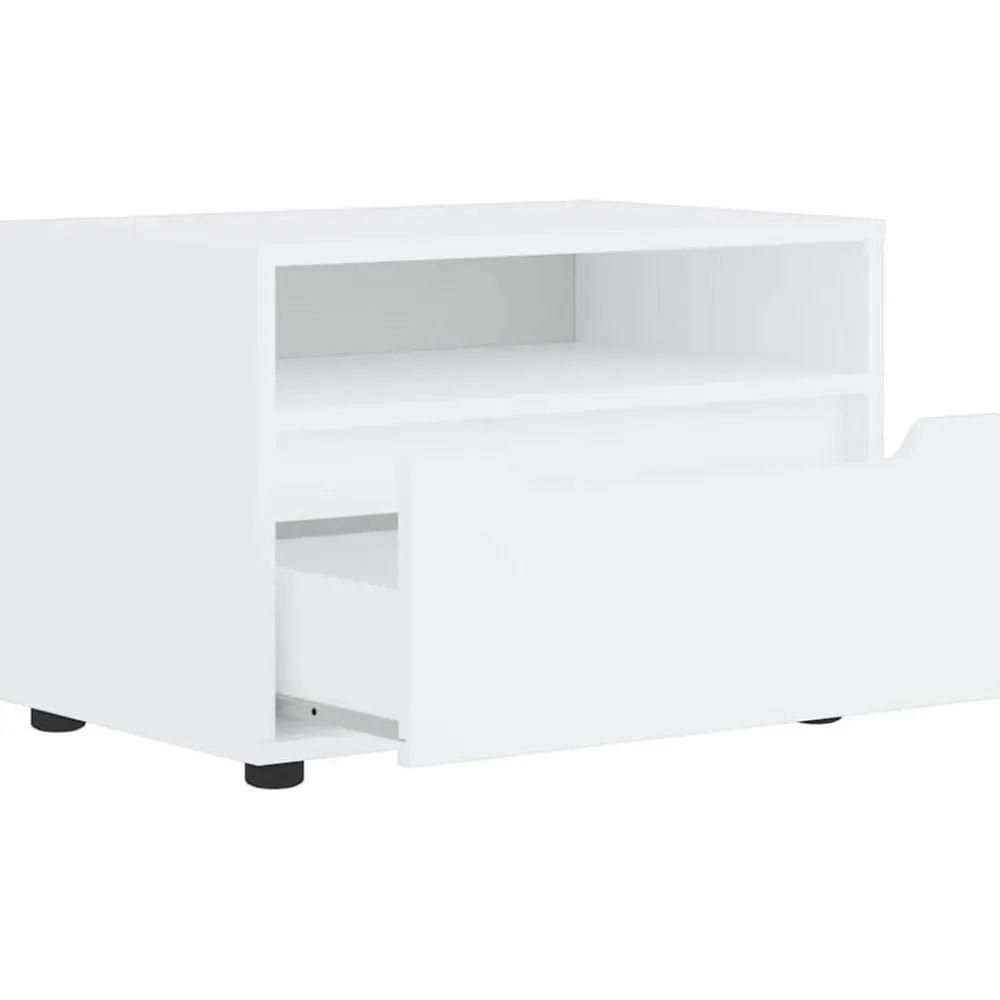 vidaXL Mueble de TV VISNES 60x40x38 cm madera de ingeniería Blanco Outlet