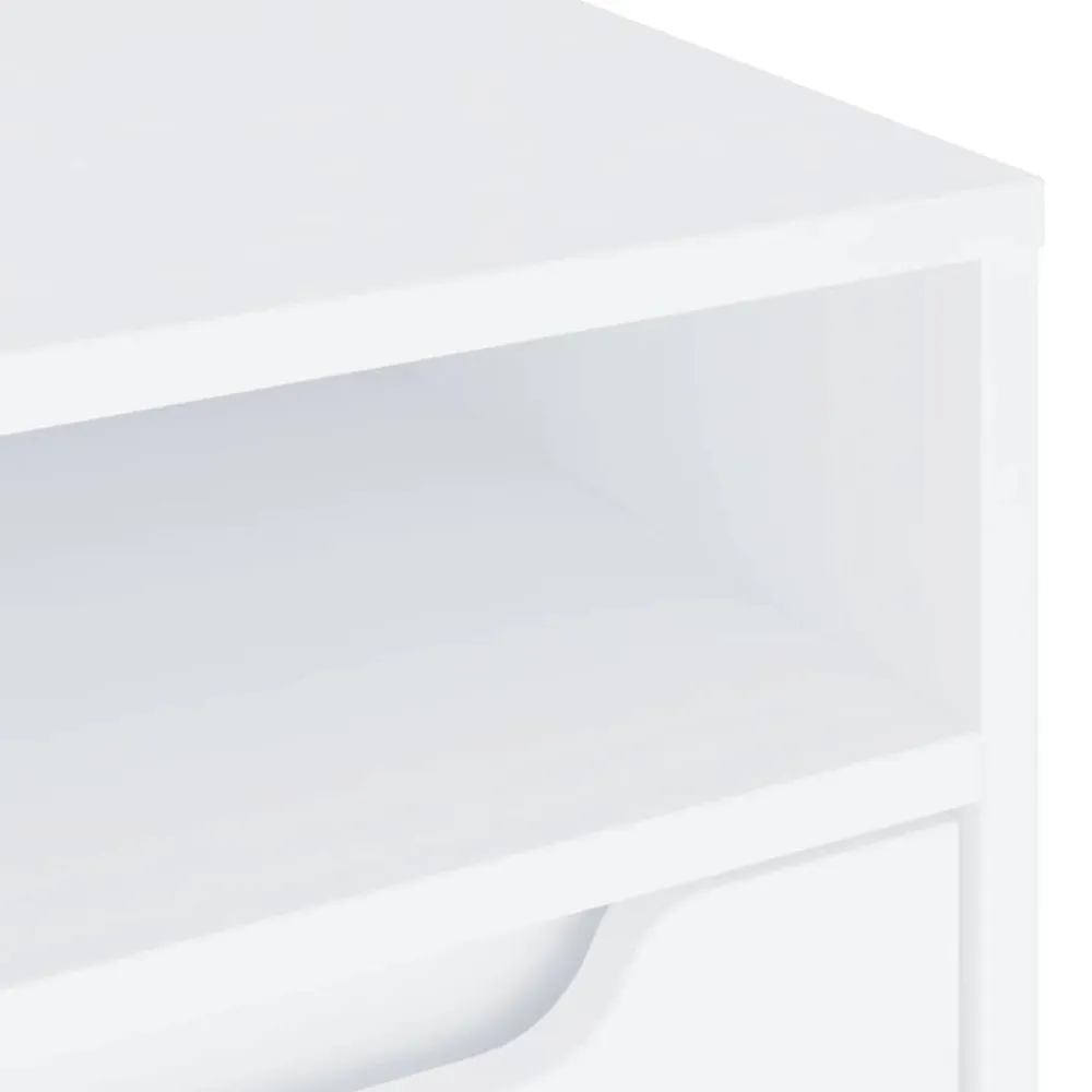 vidaXL Mueble de TV VISNES 60x40x38 cm madera de ingeniería Blanco Outlet