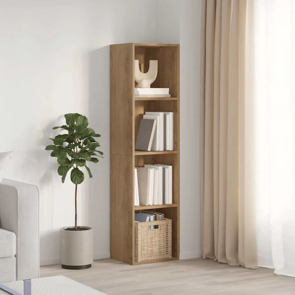 vidaXL Mueble de TV/Librería roble artesanal 36x30x143cm Roble artisan Hot