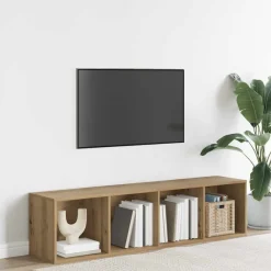 vidaXL Mueble de TV/Librería roble artesanal 36x30x143cm Roble artisan Hot