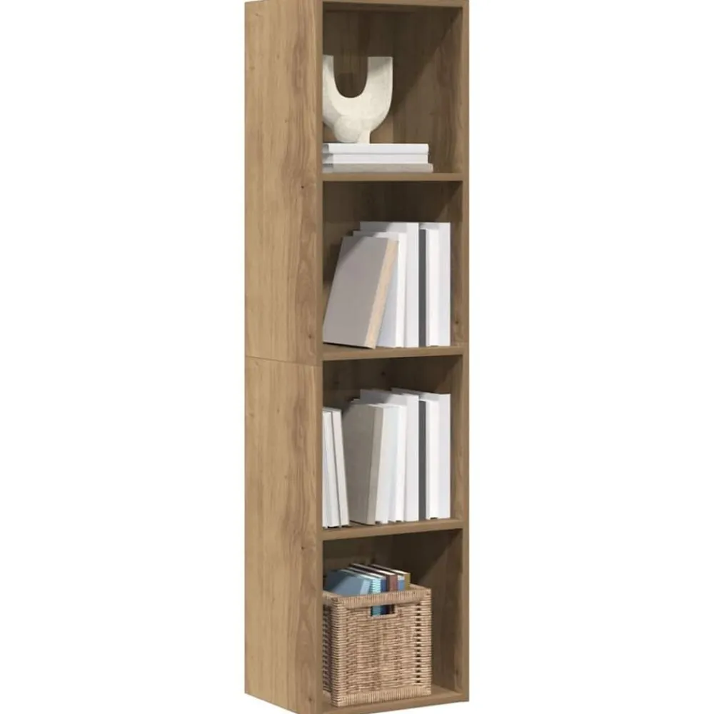vidaXL Mueble de TV/Librería roble artesanal 36x30x143cm Roble artisan Hot