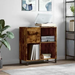 vidaXL Armarios Y Almacenamiento-Mueble discos madera contrachapada 84,5x38x89 cm
